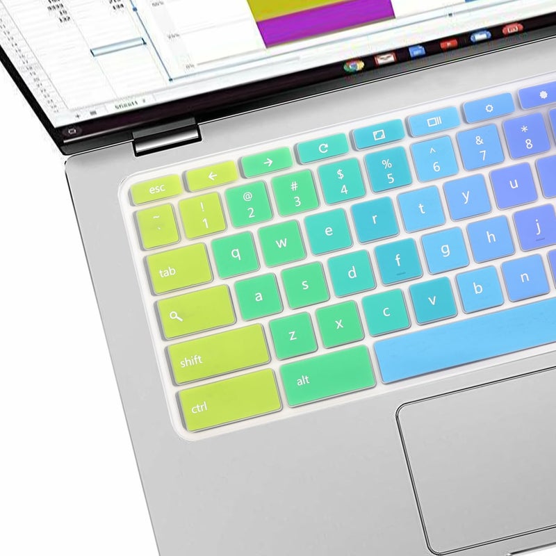 MUBUY-GOL Keyboard Cover for ASUS Chromebook CX1 CR1 CX1100 CX1101 CX1102 CX1400, Chromebook C523NA C434 C433 C433TA C425TA C423 C403 C302 C302CA C223 C214 11.6" 14"(NOT FIT C436 C434 CX1700 CX3 CX34 CX5 CX9) - Image 3